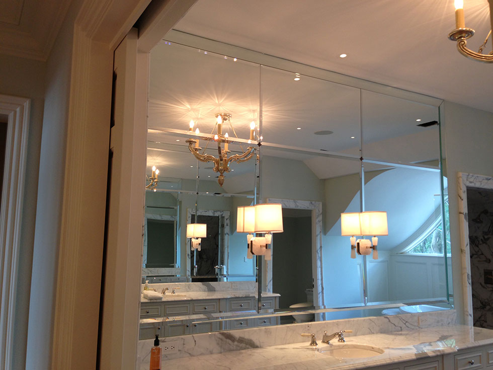 Custom Mirrors Low Country Shelving and Glass Closet Design