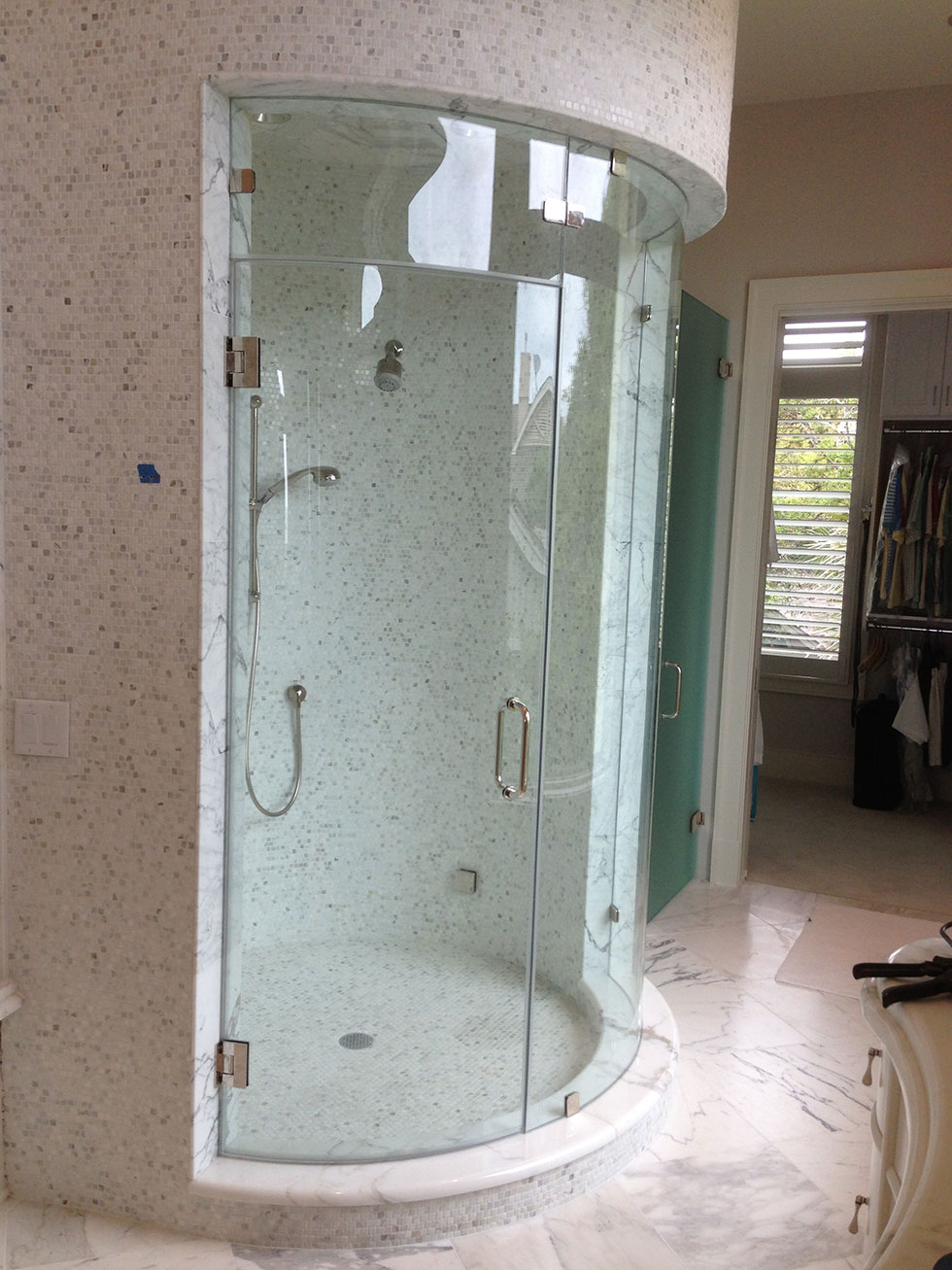 Shower Enclosures Low Country Shelving and Glass Closet Design
